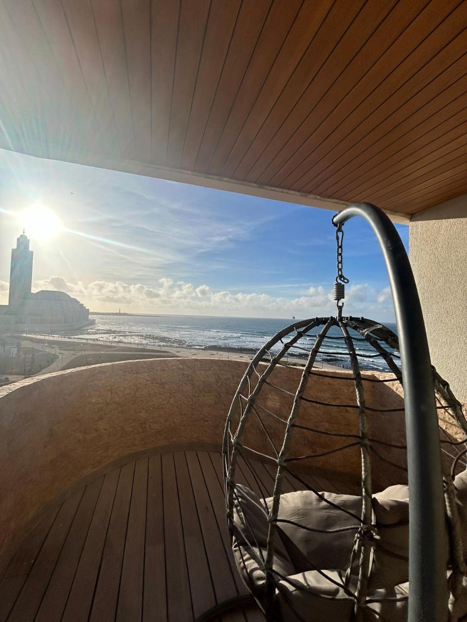カサブランカMarina Casa Del Mar - Amazing Sea & Mosque Viewsアパートメント エクステリア 写真